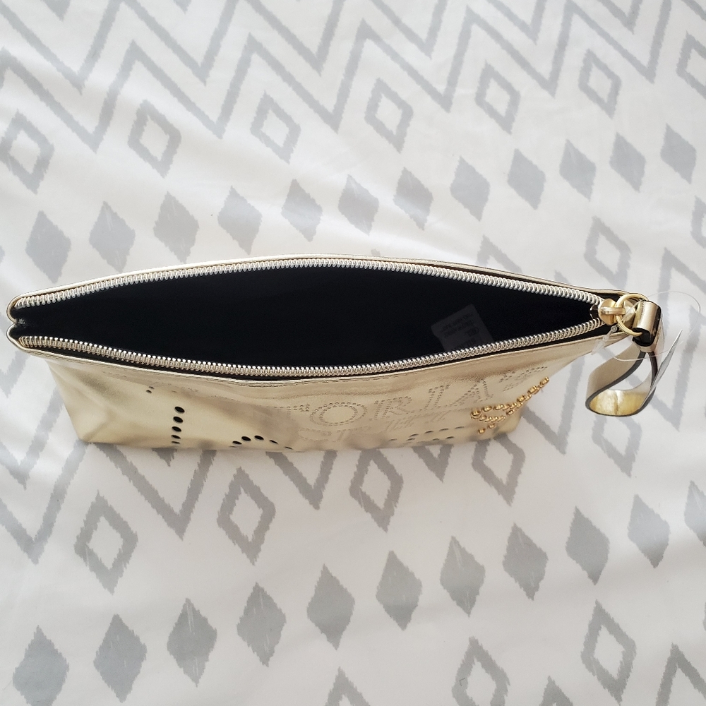Victoria Secret Gold Cosmetic Bag